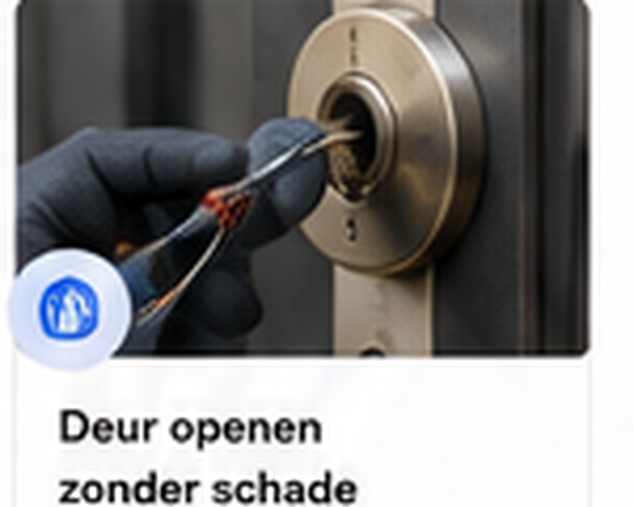 Deur openen zonder schade