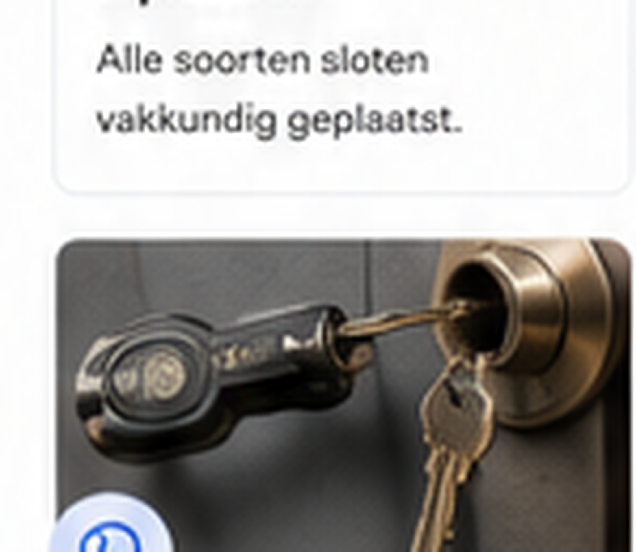 Sleutel afgebroken in slot