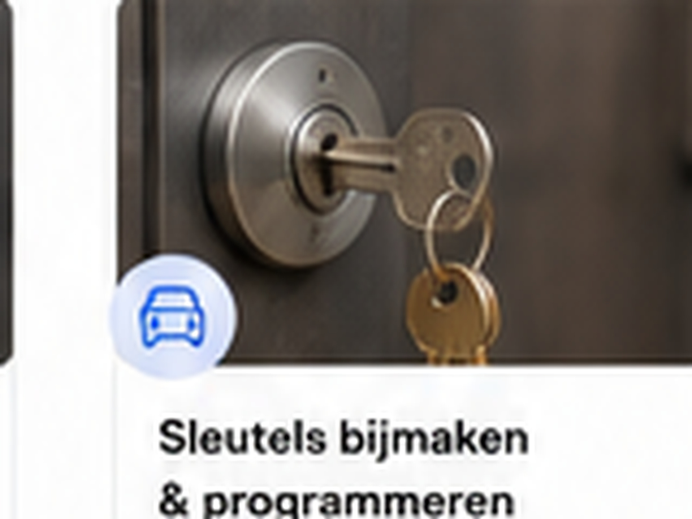 Sleutel kwijt